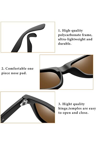 Rimerakea Square Polarized Sunglasses UV Protection for Men Women