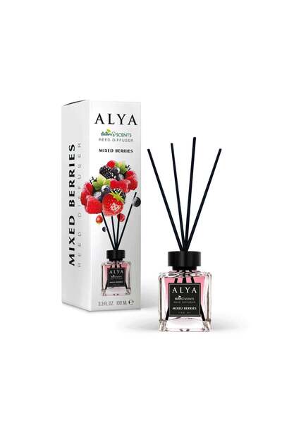 ALYA Berries Room Air Freshener 100ml, Reed Diffuser with Rattan Sticks, Room...
