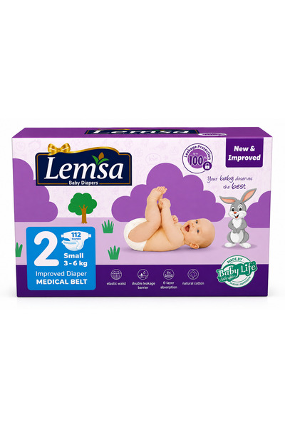 Generic Brand لمسة حفاضات أطفال مقاس 2 صغير (3–6 كجم) - 112 حفاضة