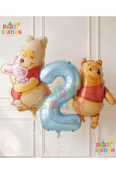 Parti Station Winnie the Pooh Concept 2 Year Old Balloon Set 3 Pieces
