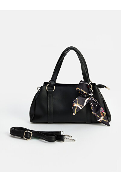 LC Waikiki Quality Parts Leather-Look Women's Shoulder Bag with Scarf Accesso...
