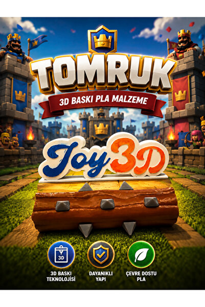 JOY 3D Clash Royale Dikenli Tomruk Dekoratif Obje Oyuncak 14cm