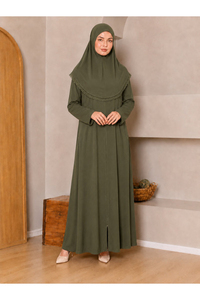 AKPİYYER Cotton Combed Prayer Dress, Sweat-Proof Prayer Wear, Hooded Cap, Fer...