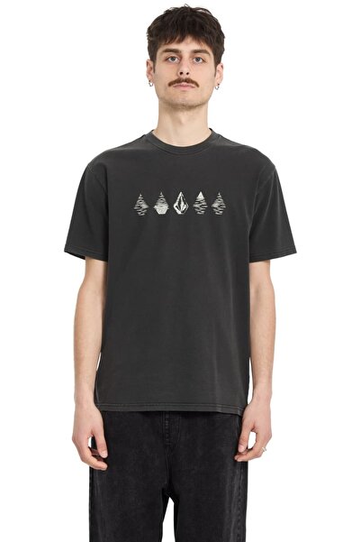 Volcom تي شيرت أسود بتصميم مراحل القمر