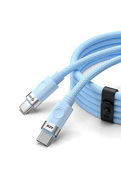 Orico Cablu USB-C la USB-C 1M 60W pentru laptopuri și telefoane, încărcare ra...