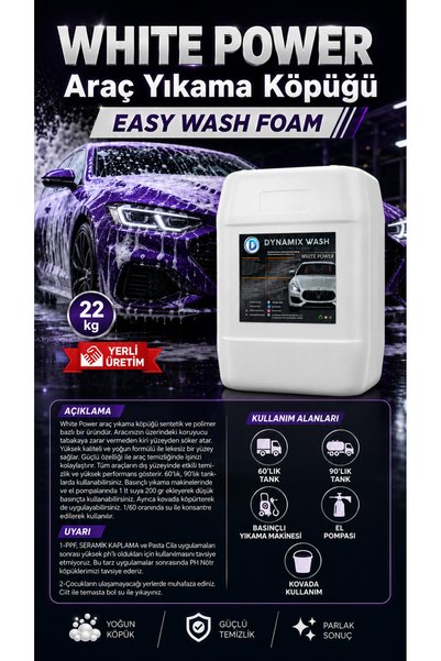 dynamix wash Whıte Power Araç Yıkama Köpüğü 22 KG