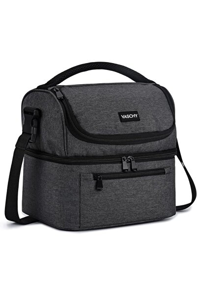 VASCHY Lunch Bag, Insulated Lunch Box Leak-proof Cooler Bag in Dual Compartme...