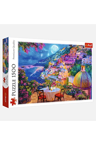 Trefl Puzzle de 1500 de piese cu peisaj nocturn al orașului Positano, Italia
