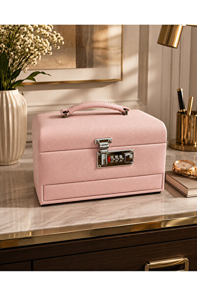 Banum Luxury Premium Ultra Luxury Special Lockable Makeup & Jewelry Bag
