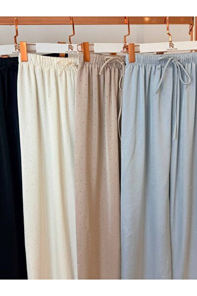 RR COLLECTION İthal Kadın Belden İpli, Taş Detaylı, Parlak/Simli Esnek Rahat ...
