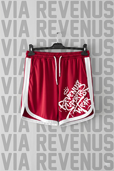 Vordevia Graffiti Printed Unisex Retro Varsity Sports Training Shorts