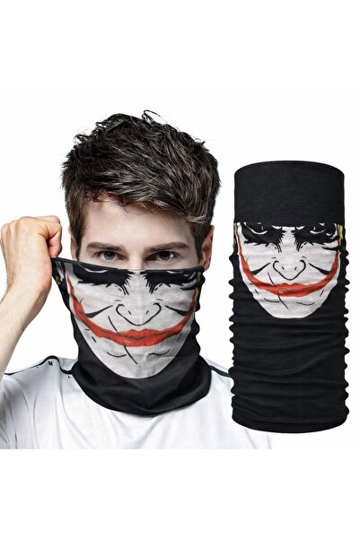 Marsilyan Joker Patterned Multi-Purpose Buff – Face, Neck, and Bandana Mask N...