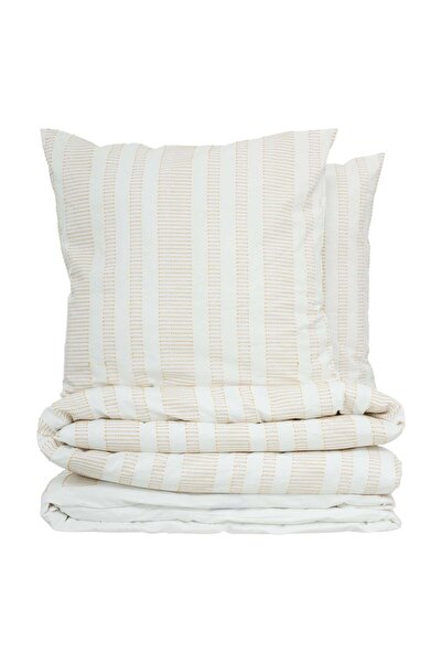 Atmosphera Set lenjerie de pat 3 piese "Isao" - Alb/Galben, 240x220 cm