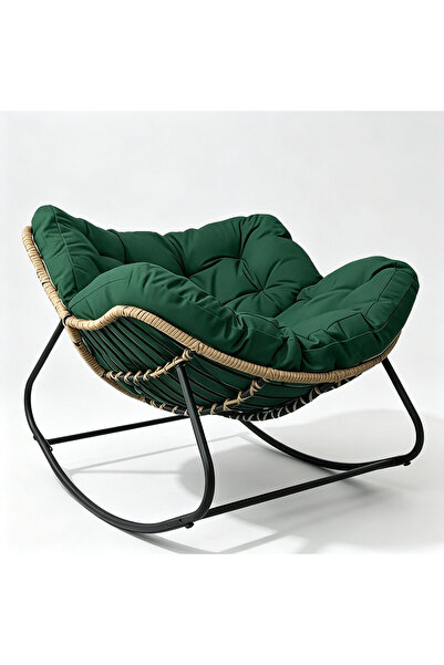 Roam shop Indoor and outdoor Rocking Chair, Oversized Rattan Papasan Rocking ...