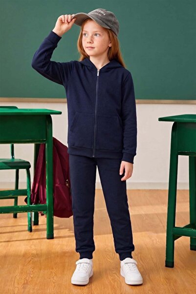 Fulla Moda Hooded Zippered Unisex Kids Tracksuit Set
