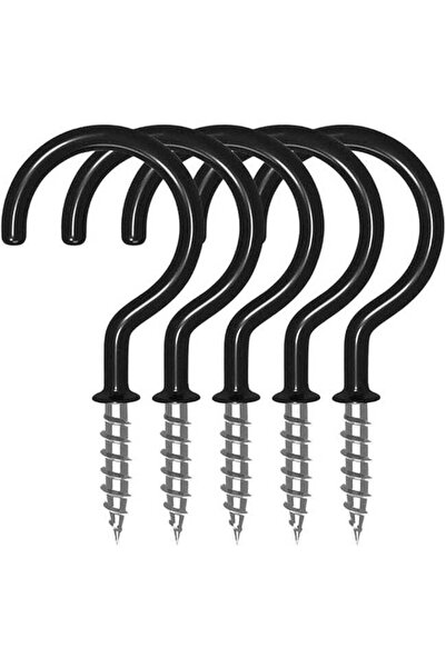 STARSTAR 36 Black Screw Hooks Set for Hanging Cups, Cutlery, Lamps, and Keys ...