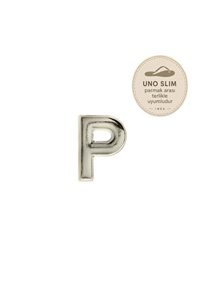 INEA Harf Charm P - Gümüş - Uno Slim Parmak Arası Terlikle Uyumlu