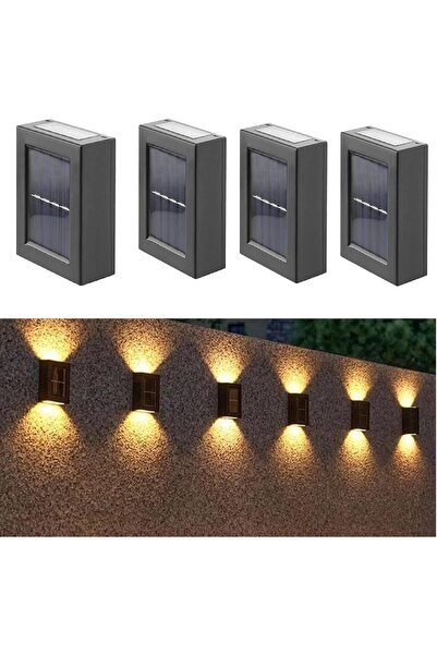 STARSTAR 4-Piece Solar Wall Lights Outdoor Sunlight Sensor Waterproof LED Sco...