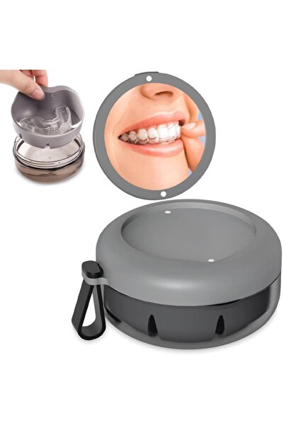 STARSTAR Denture Case 95x95x50mm With Mirror Bracket Case Screen Durable Hygi...