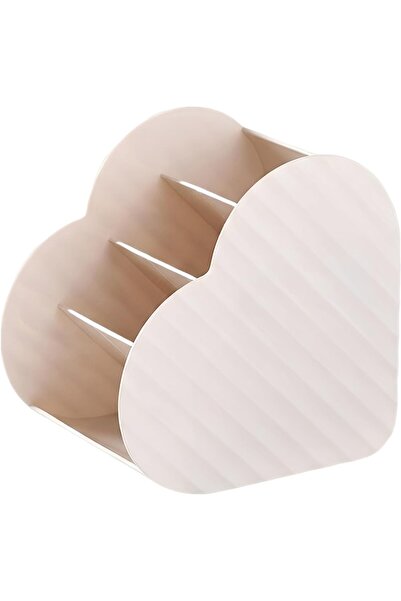 STARSTAR Four-compartment heart-shaped cosmetic organizer, multi-tiered deskt...