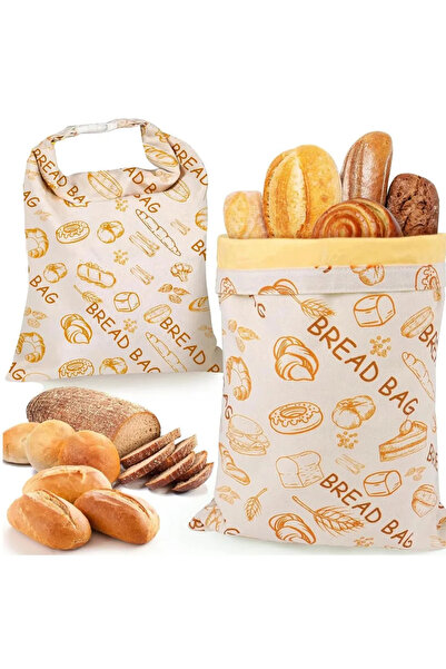 STARSTAR Beeswax bread bags, stand upright at the bottom, two bread bags to k...