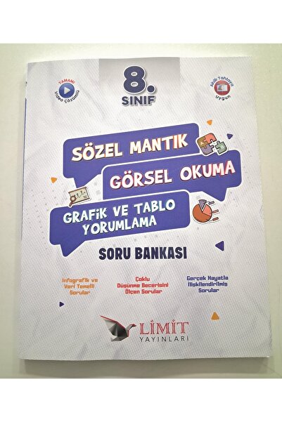 Limit Yayınları 8.SINIF SÖZEL MANTIK GÖRSEL OKUMA GRAFİK VE TABLO YORUMLARI S...