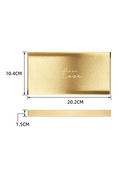 Arabest Rectangle Tray Gold 20.2x10.4x1.5cm