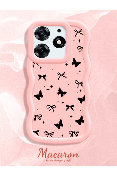 CHICASELUX Tecno Spark 10 Pro Compatible Thin Butterfly Bow Printed Soft Stru...