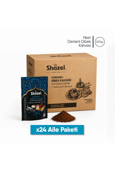 Shazel قهوة ديبك العثمانية الجاهزة |   عبوة دوي باك |   200 جرام |   24 قطعة