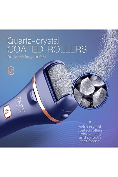 Essy Collection Electric Heel File, 2 speeds, 5 rollers, LED light and displa...