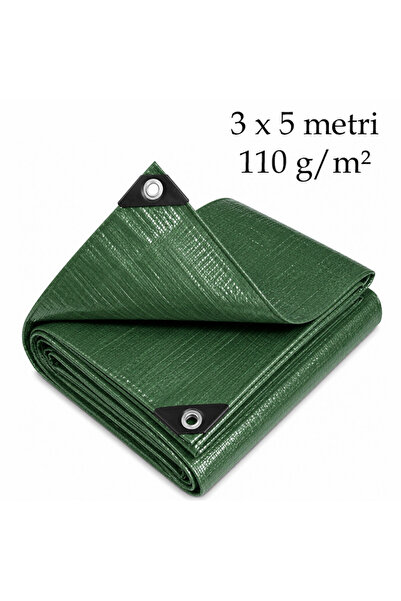 OEM Prelată impermeabilă 3x5 m, 110 g/m², inele metalice de prindere, reziste...