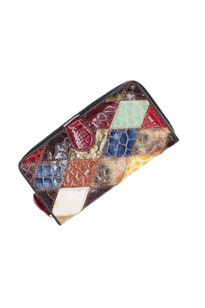 ButicCochet Portofel de damă, din piele naturală, ButicCochet, 20x10x3 cm, Mu...