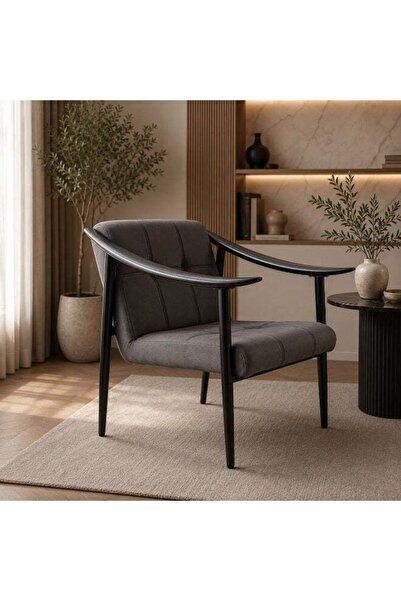 N.zone Modern Luxury Designer Lounge Chair with Curved Armrests – Premium Fau...