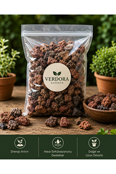 VerdoraGarden Verdora Garden Pomza Taşı 15-25 mm 1 Litre | Saksı ve İç Mekan ...