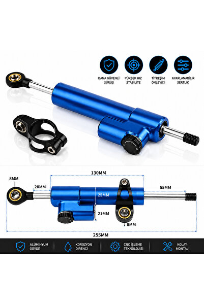 Elektrikli Scooter Direksiyon Damperi – Yüksek Hız Stabilite & Gidon Titreme Önleyici