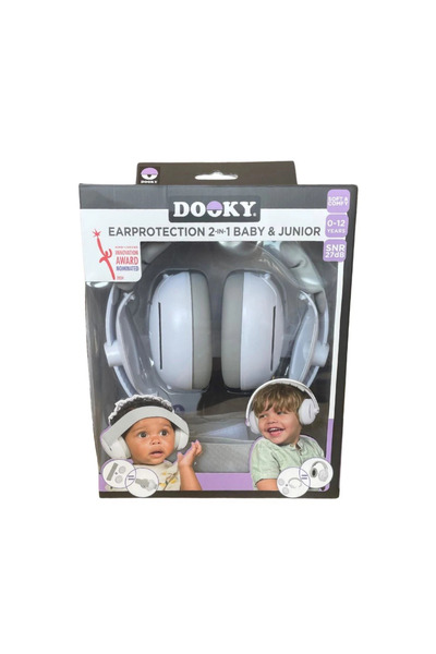 DOOKY Căști de protecție 2-în-1 pentru bebeluși și copii mici
