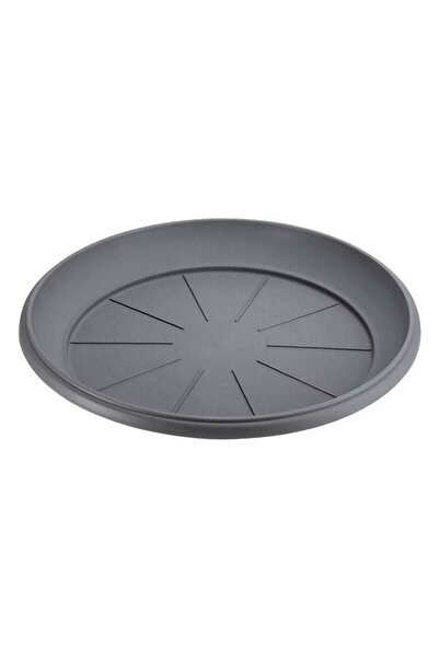 BAMI NETWORK Farfurie Ghiveci Flori Plastic Antracit Ø41x4.8cm Gradina