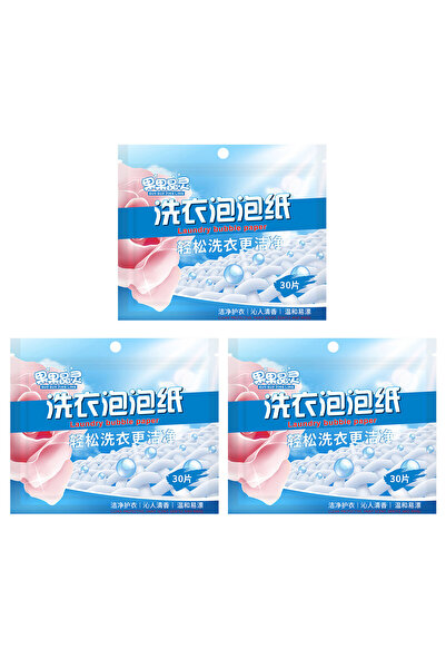Choice1 Pink 3 Bags 30/60/90pcs Laundry Detergents Sheets Laundry Soaps Paper...