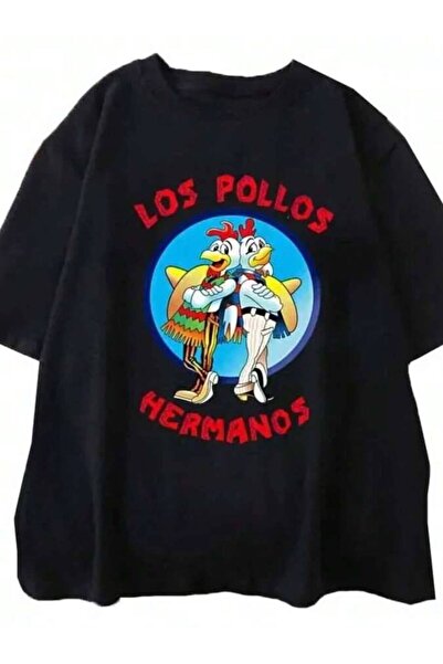 k222 تي شيرت مطبوع من LOS POLLOS للسيدات بأكمام قصيرة غير رسمية للصيف فضفاض و...