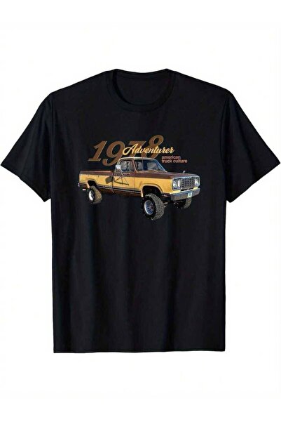 25W Mens 1978 Graphic T-Shirt Retro Classic American Pickup Truck Design, Bla...