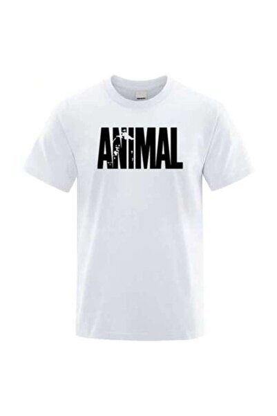 26LIK ANIMAL Letter Print T-Shirts For Men Funny Oversized Loose Short Sleeve...