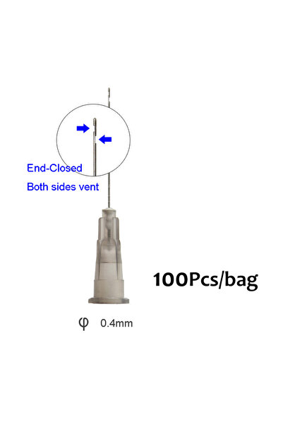 Choice6 both sides vent 100pcs/Bag Dental Syringe tips Endo Irrigation Root C...