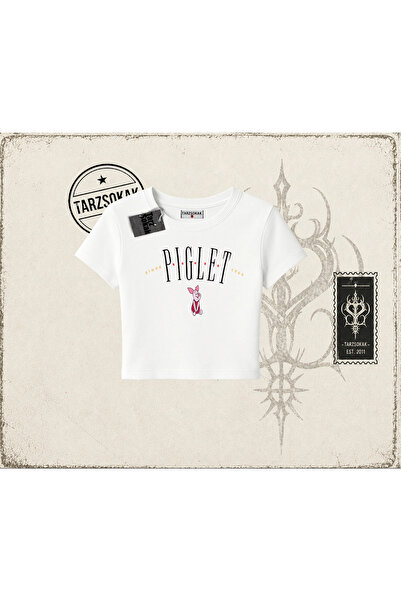 Tarzsokak Kadın Piglet Since 1966 Kadın Baby Tee Beyaz