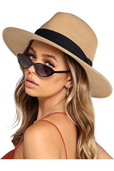 STARSTAR Wide-brimmed Panama hat - Summer beach sun hat with UPF protection -...