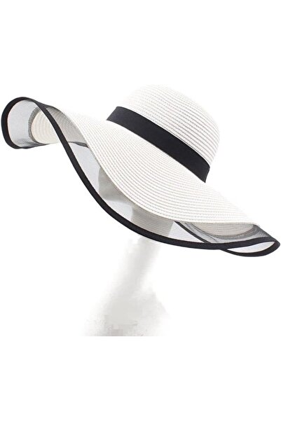STARSTAR piece women's sun hat straw hat, foldable wide brim mesh beach trave...