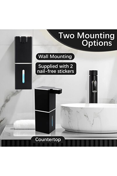 STARSTAR 380ml Automatic Wall-Mounted Soap Dispenser, USB-C Rechargeable IPX5...