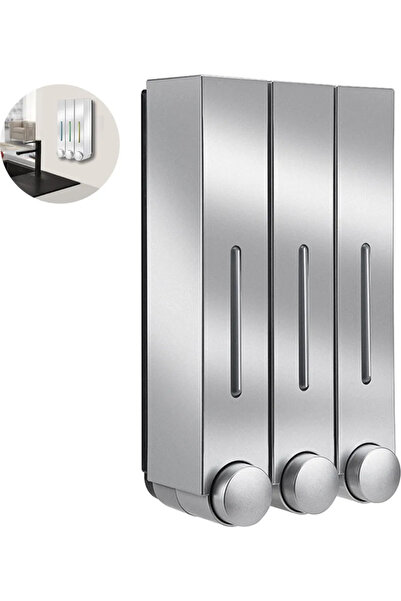 STARSTAR Square refillable wall-mounted shampoo and conditioner dispenser (2/...