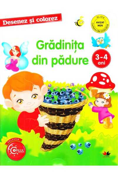 Litera Desenez si colorez. Gradinita din padure 3-4 ani