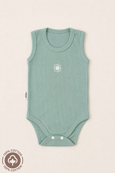 Miniel Unisex Baby Sun Printed Cotton Lycra-Free Ribbed Fabric Combed Cotton ...