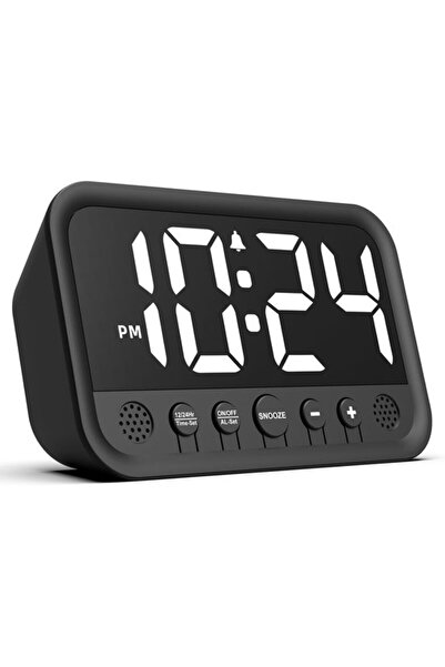 STARSTAR White Electric LED Digital Bedside Nightstand Desk Alarm Clock with ...